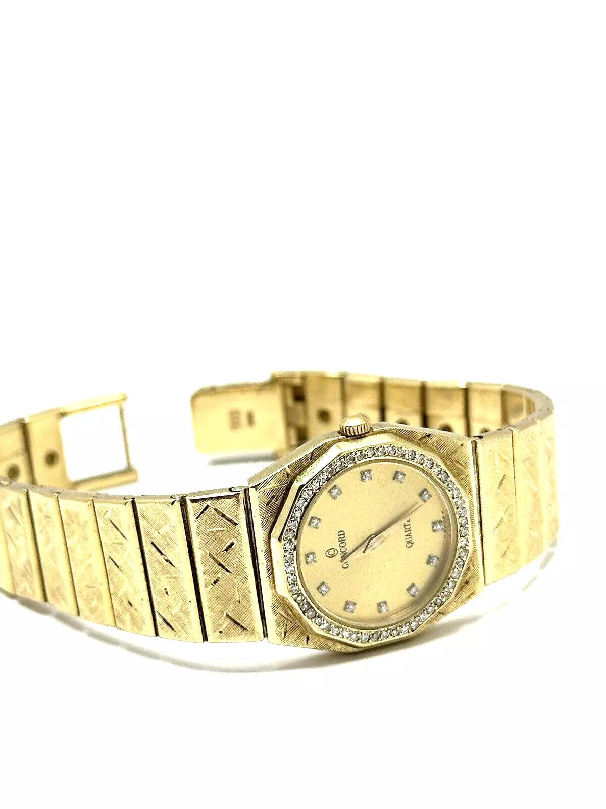 GENUINE CONCORD SOLID 14K DIAMOND MARINER 22MM LADIES WATCH 57 Grams