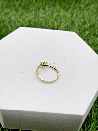 14K Yellow Gold Genuine Unique Nail Ring Size 8.5 2.0gr